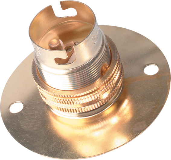 CO22BR B22 Brass Batten Lamp Holder