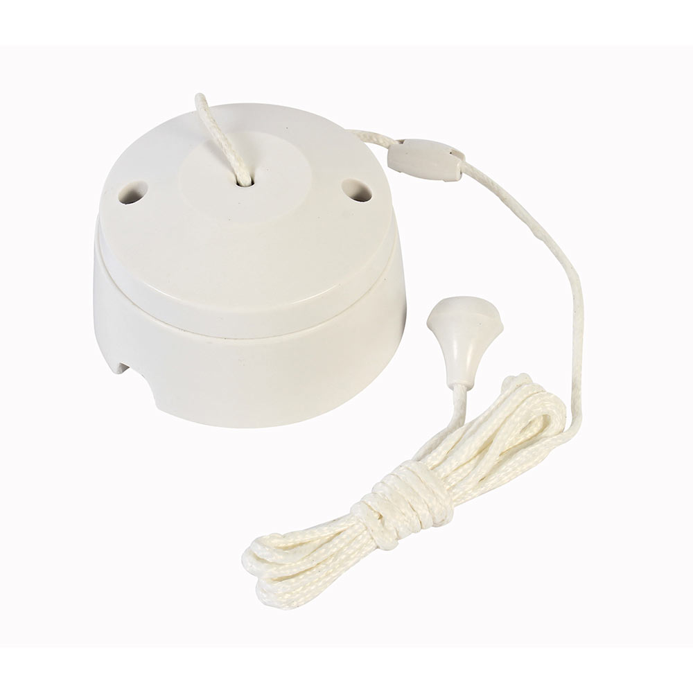 EA174 White Ceiling Pull Switch