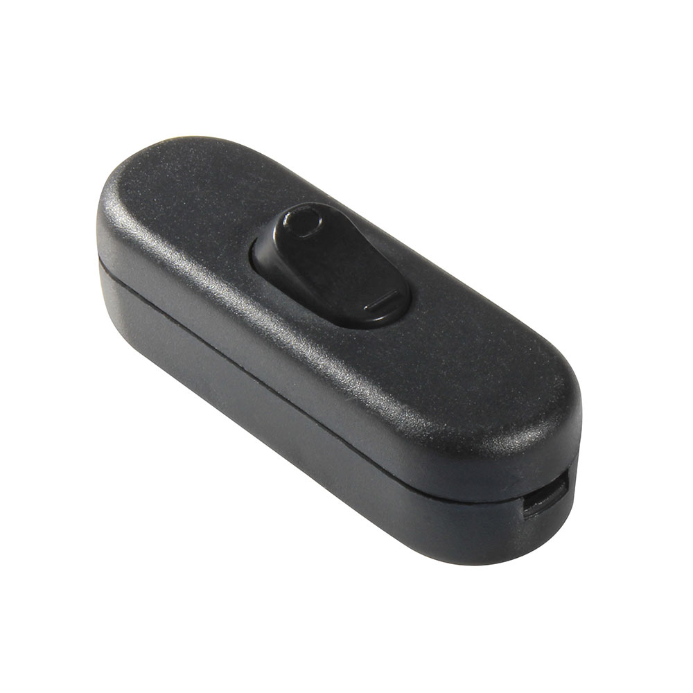 EA87 Black Plastic Inline Rocker Switch