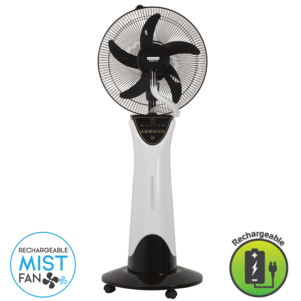 F82 Rechargeable Portable Mist Fan with LED Emergency Light