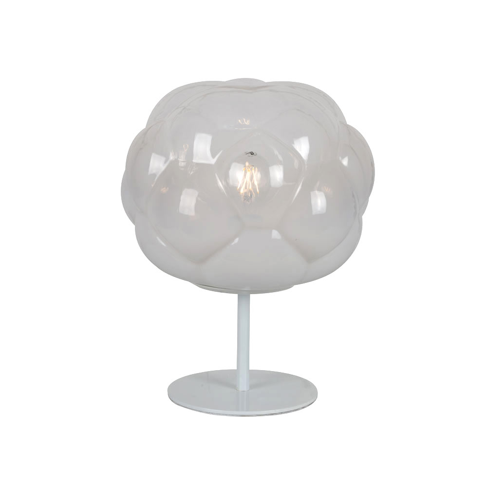 T540 Athens Table Lamp White with Opal & Clear Glass